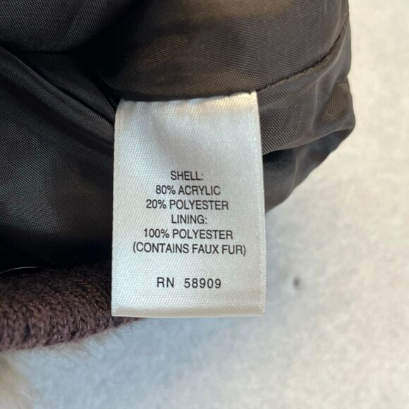 STARTING OUT Vest Girls Size 9 Months Brown Faux Fur Full Zip Sleeveless 9M Flaw - Picture 4 of 12